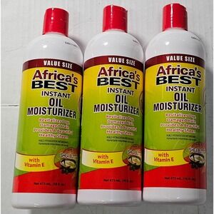 3pk Africas Best Instant Oil Moisturizer with Shea Butter Vitamin E 16oz 473ml